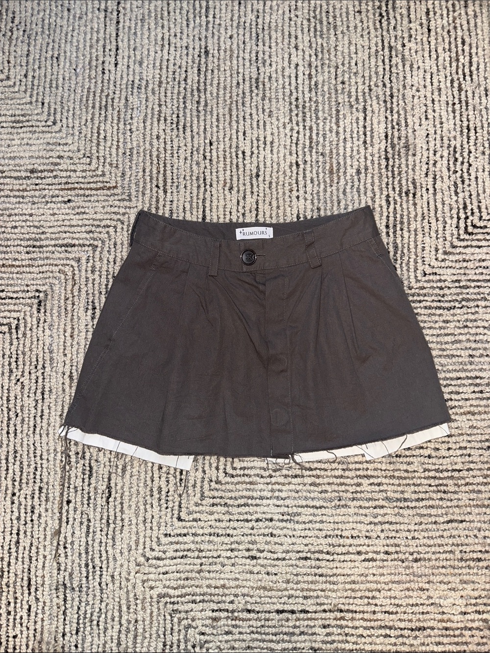 Rumours Black Pleated Mini Skirt